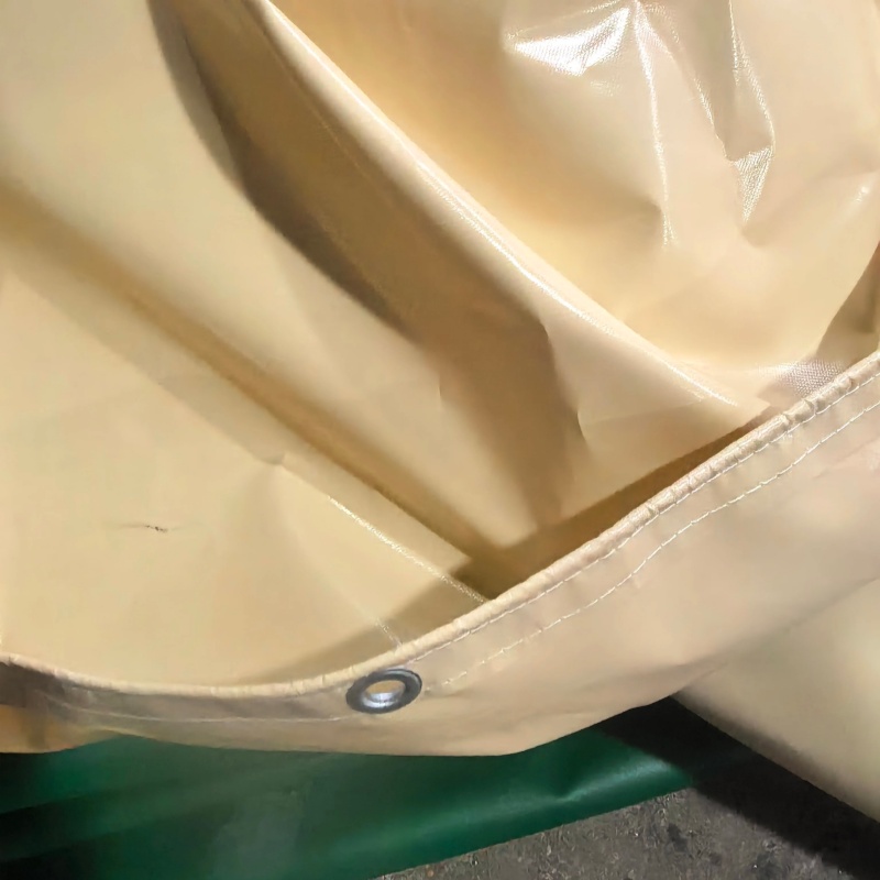 beige na nako-customize na Waterproof PVC Tarpaulin